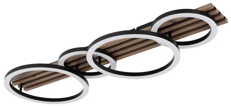 Plafoniera LED riflaj cu efect de lemn TISHA