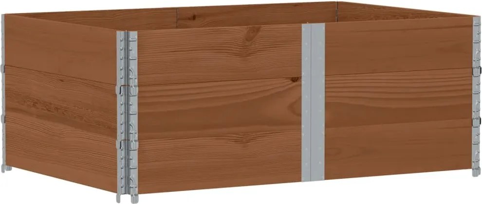 vidaXL Rame pentru paleți 3 buc. maro 150x100 cm din lemn masiv de pin