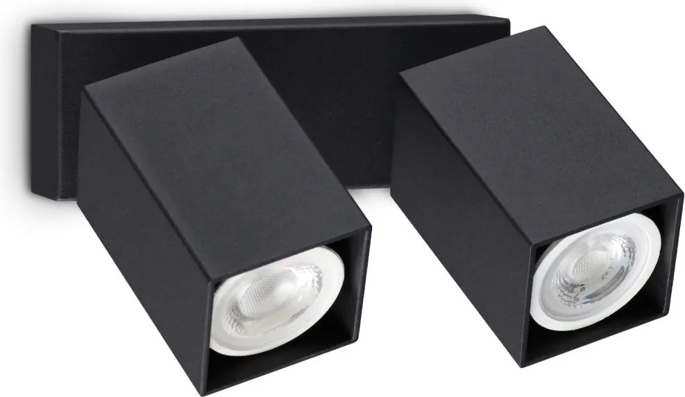 Aplica de perete DYNAMITE AP2 SQUARE NERO