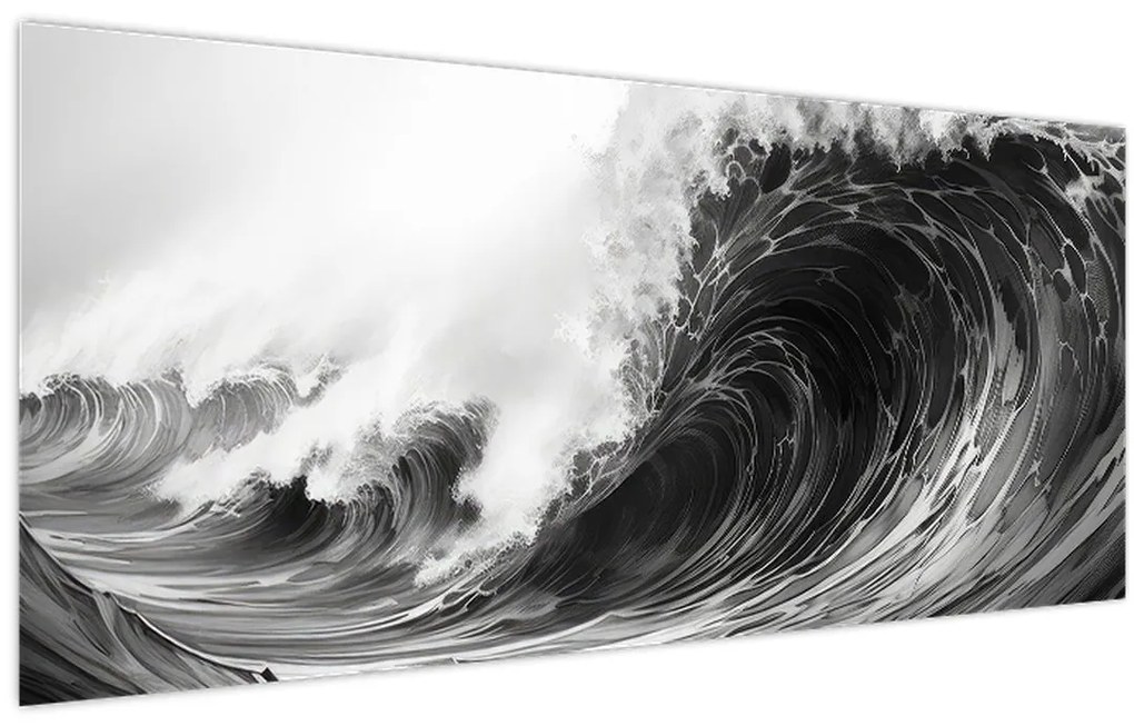 Tablou - Pictura valurilor (120x50 cm)