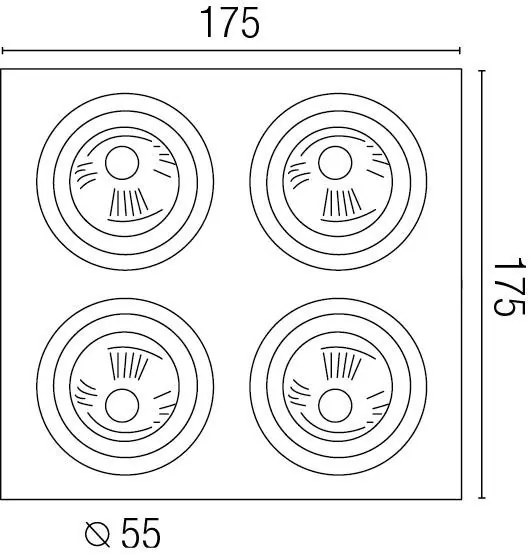 Spot incorporabil Plano-4 43389