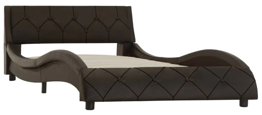 285655 vidaXL Cadru de pat, gri, 100 x 200 cm, piele ecologică
