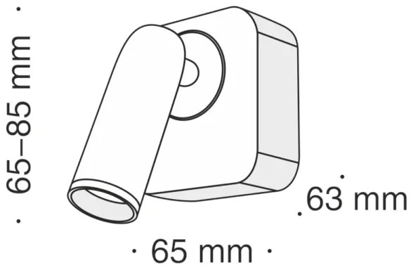 Spot LED de perete Maytoni C039WL-L3B3K MIRAX LED/3W/230V negru