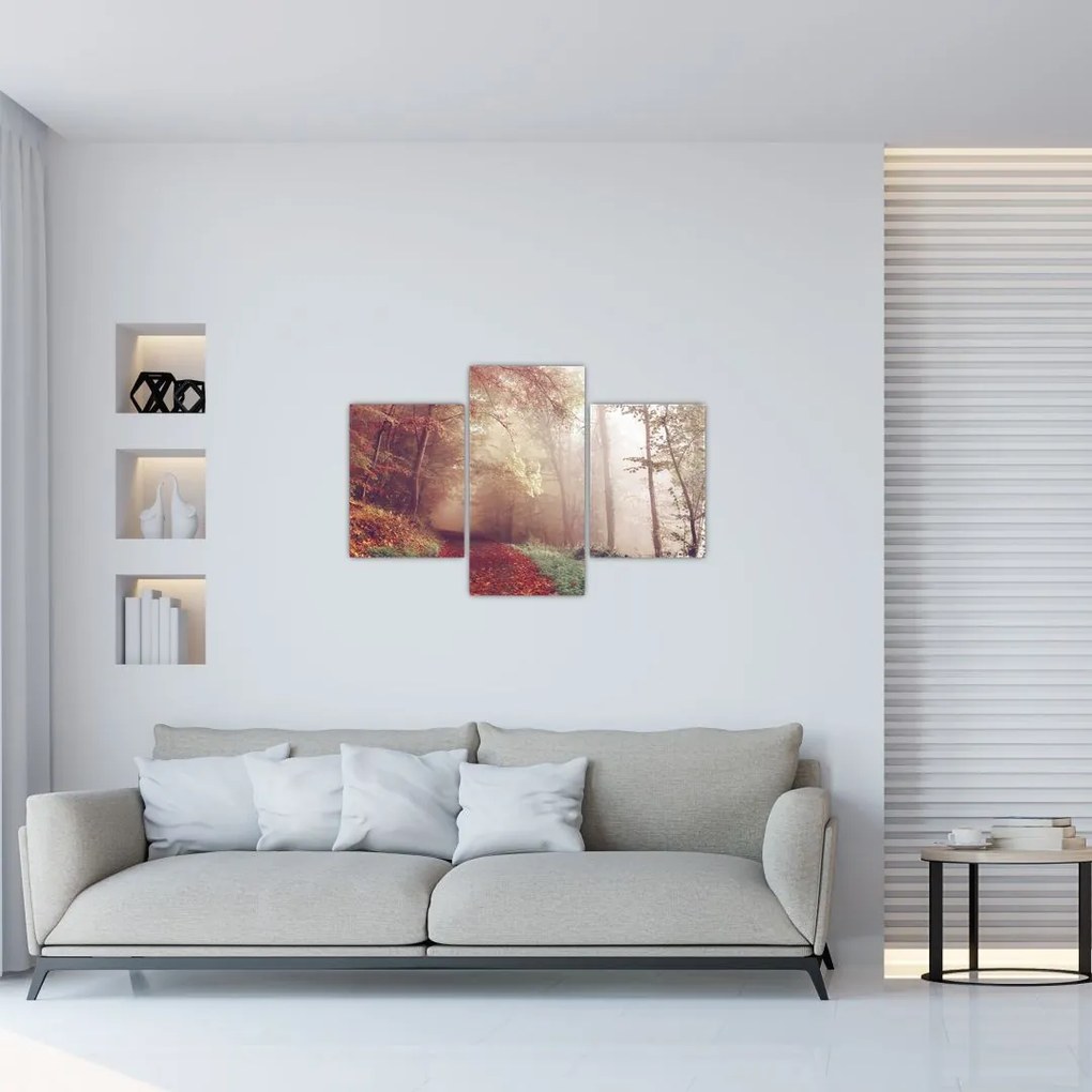 Tablou - Plimbarea de toamnă prin pădure (90x60 cm)