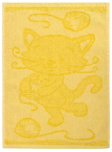 Prosop copii Cat yellow, 30 x 50 cm