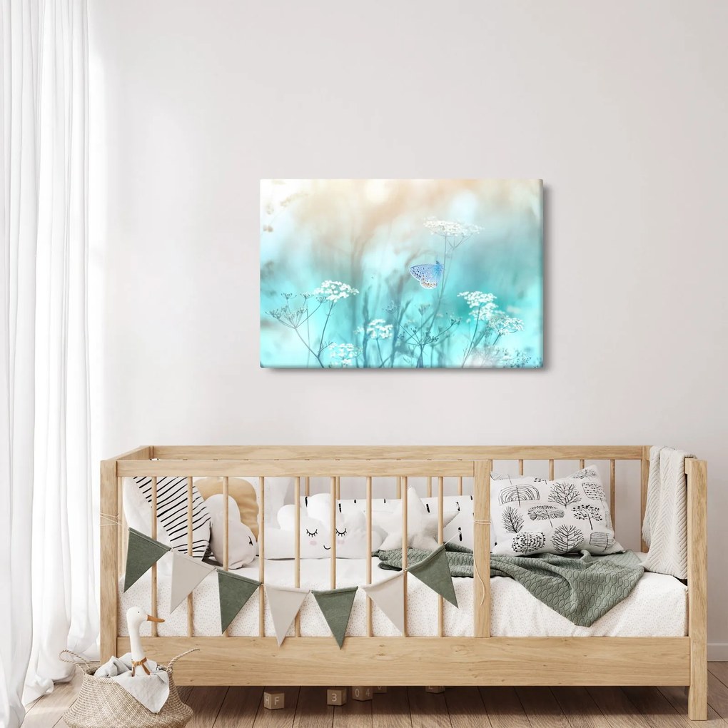 Tablou - Fluture în albastru (90x60 cm)