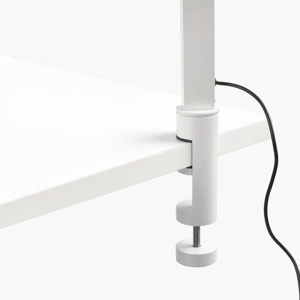 Veioza LED dimabila / Lampa de birou cu clips design ultra-modern INVITING alba