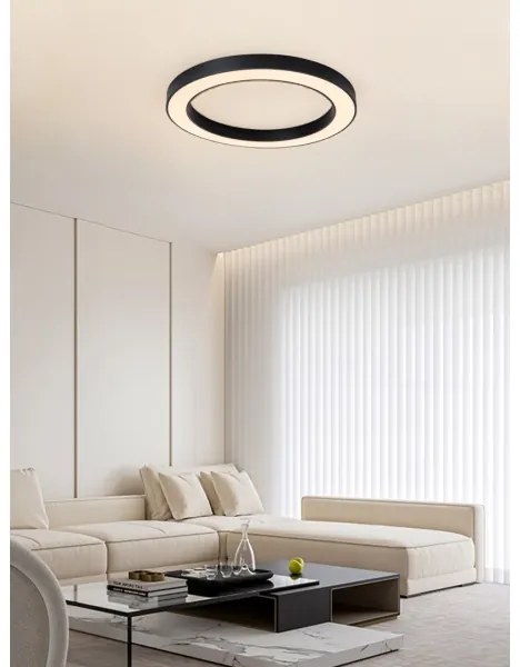 Plafonieră LED dimabilă PASTEL LED/68W/230V 95 cm negru Tuya Immax NEO 07210L + telecomandă