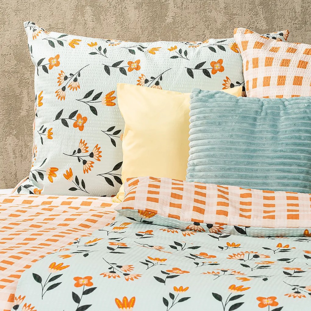 Lenjerie pat 4Home Spring bumbac creponat, 220 x 200 cm, 2 buc. 70 x 90 cm