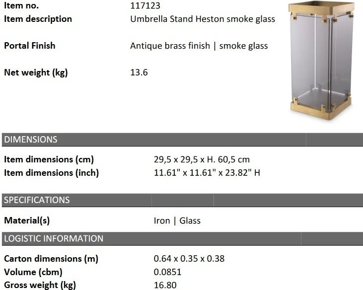 Suport pentru umbrele design LUX Heston