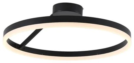 Lustră LED dimabilă aplicată LED/40W/230V 3000-6500K negru + telecomandă