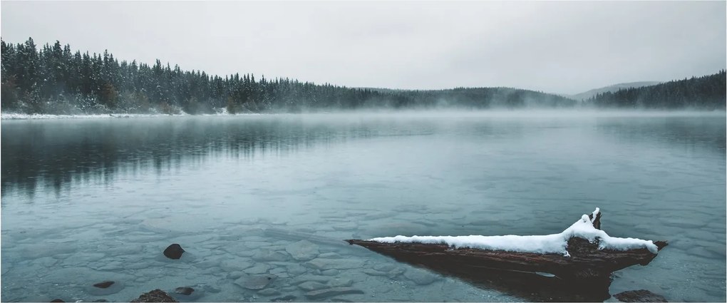Tablou - lacul nordic înghețat (120x50 cm)
