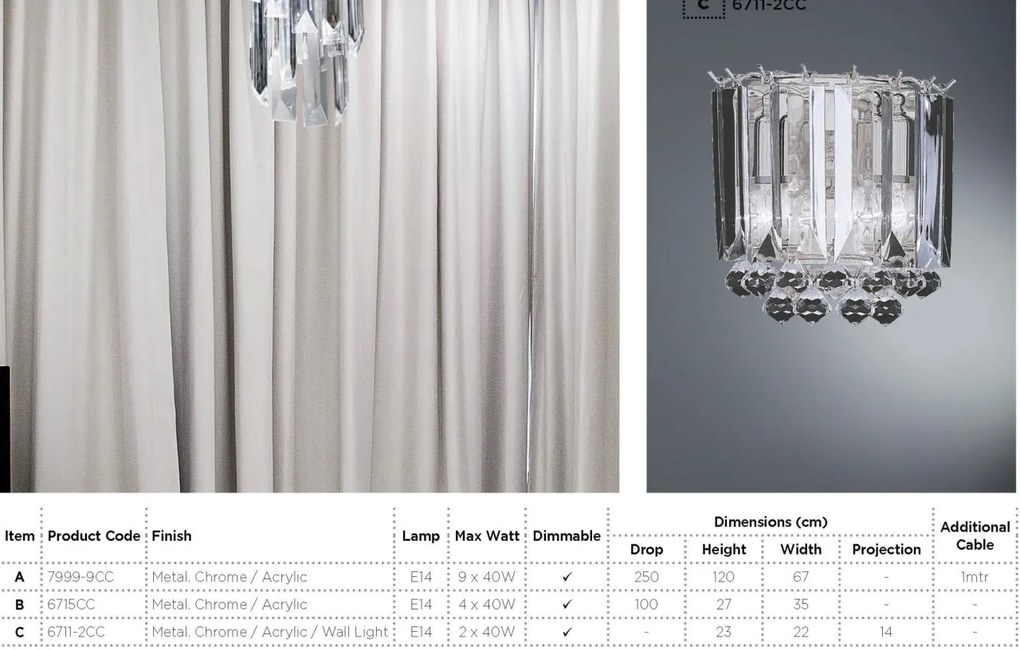 Lustra / Pendul modern design elegant Sigma 4L 6715CC SRT