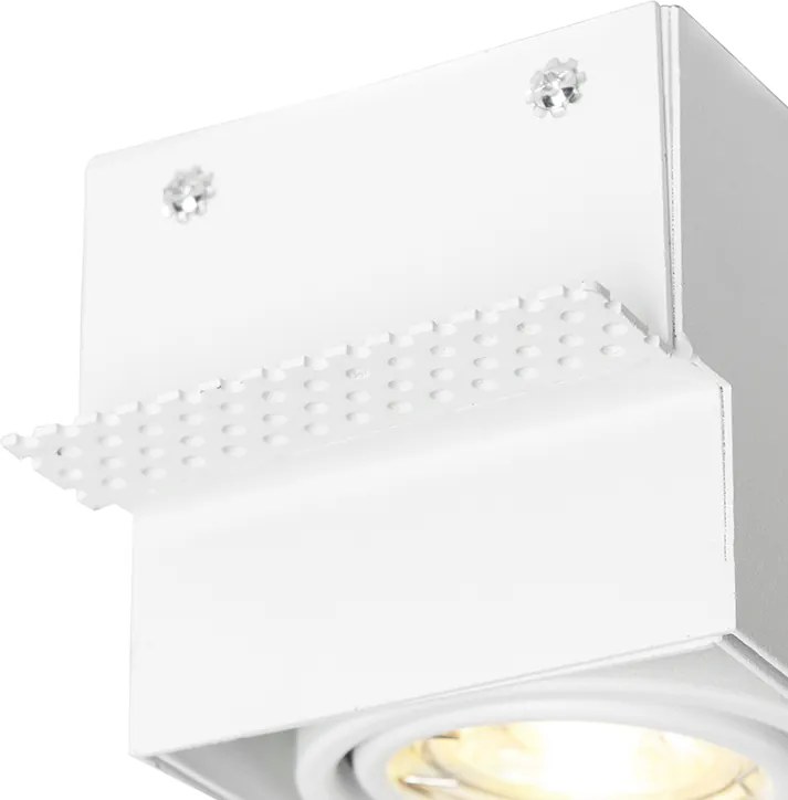 Spot integrat alb GU10 inclinabil și rotativ fără rama - Oneon