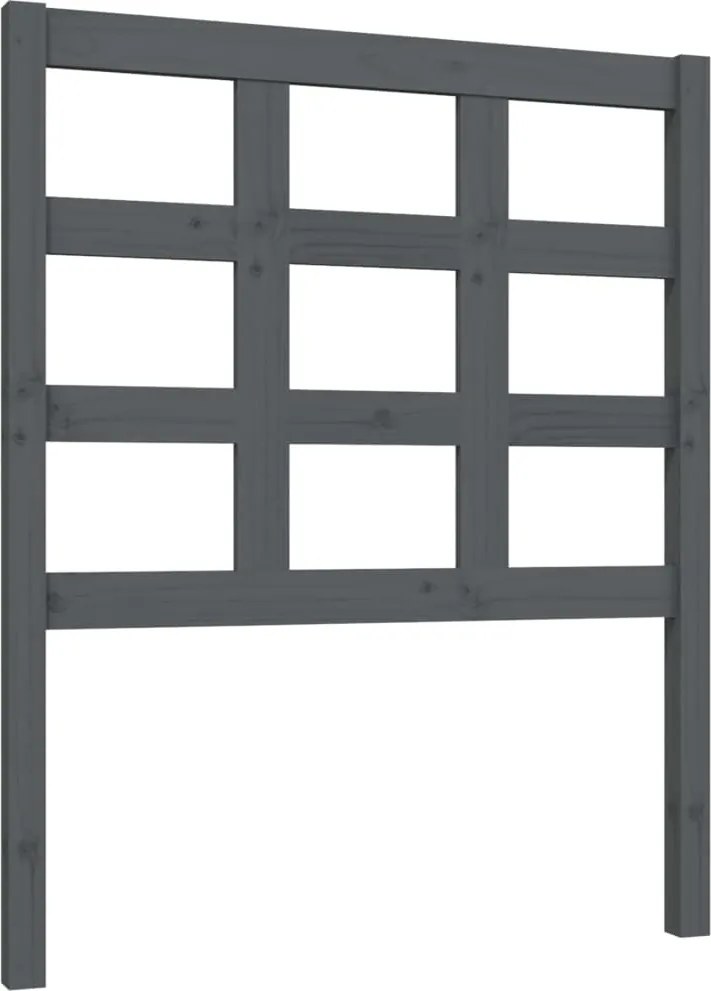 vidaXL Tăblie de pat, gri, 80,5x4x100 cm, lemn masiv de pin