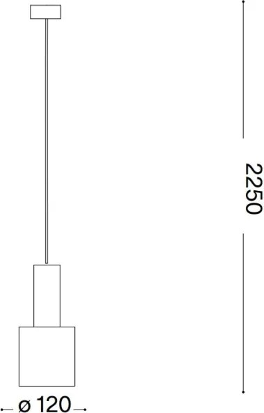 Lustră pe cablu Ideal Lux HOLLY 1xE27/60W/230V d. 12 cm negru
