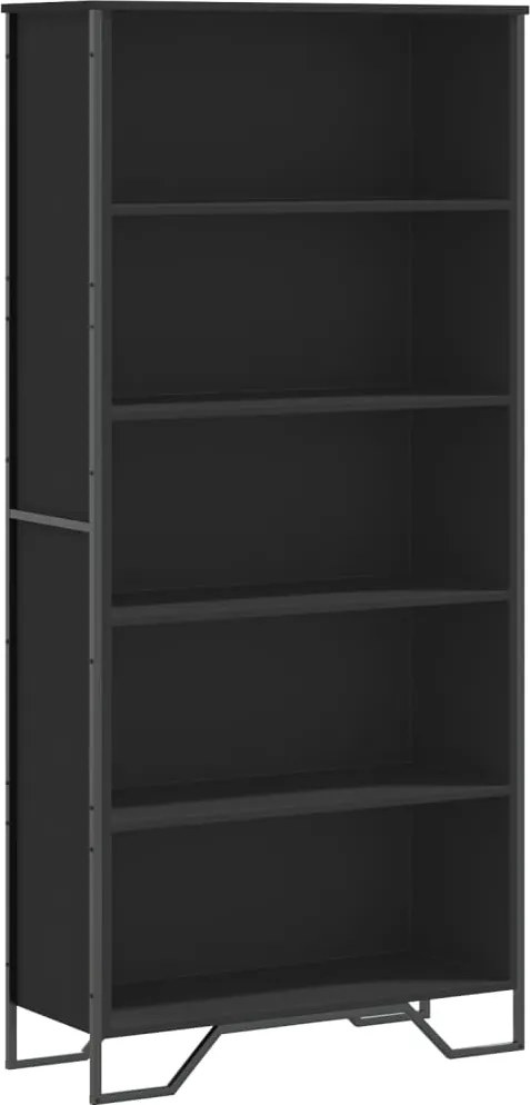 vidaXL Bibliotecă, negru, 80x31x169 cm, lemn prelucrat