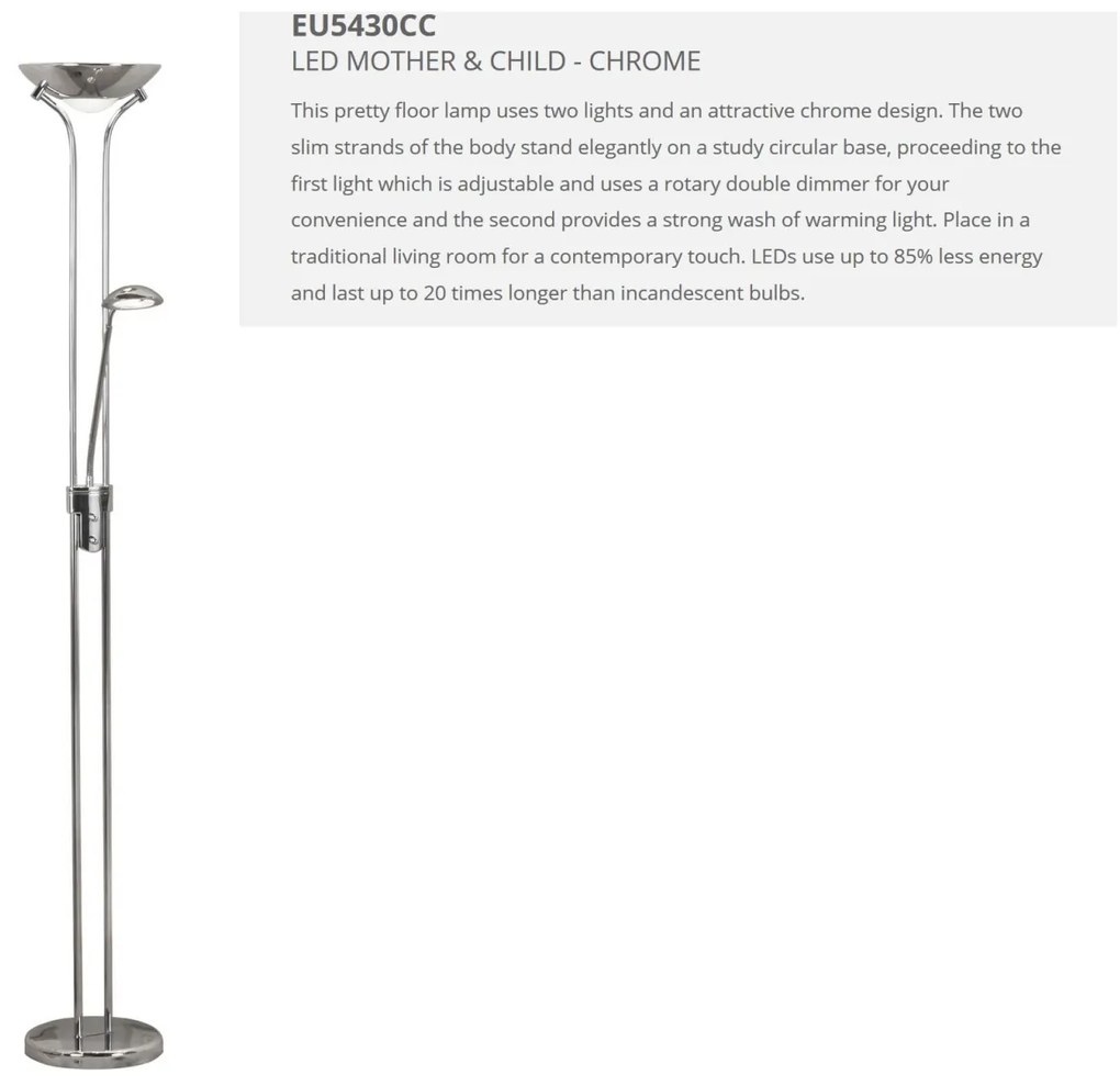 Lampadar LED / Lampa de podea moderna Floor Lamp EU5430CC SRT