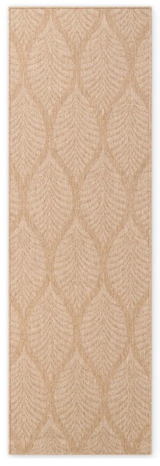 Covor tip traversă pentru interior și exterior bej/fildeș 80x250 cm Duet Liora – NORTHRUGS