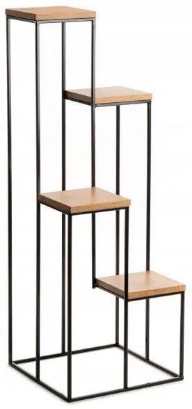 Suport flori 110x40 cm negru/maro