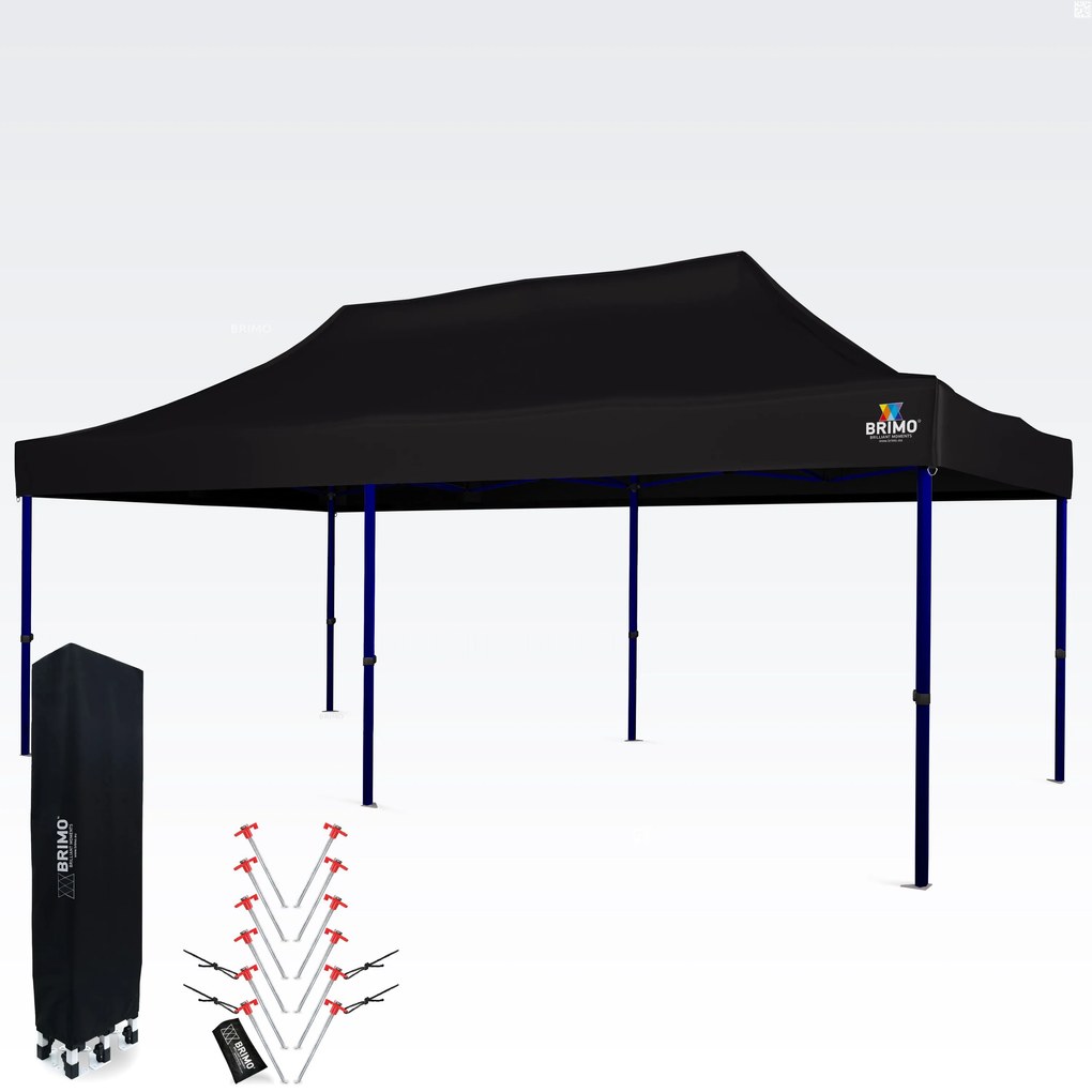 Cortină de petrecere impermeabilă 3x6m – Sărbătoare fără griji sub un acoperiș de 16,5m² - fara 3 pereti - Negru