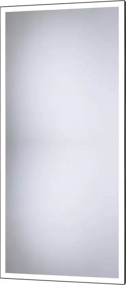 Oglinda reversibila dreptunghiulara LED Dubiel Vitrum Solid Black 50x100 cm