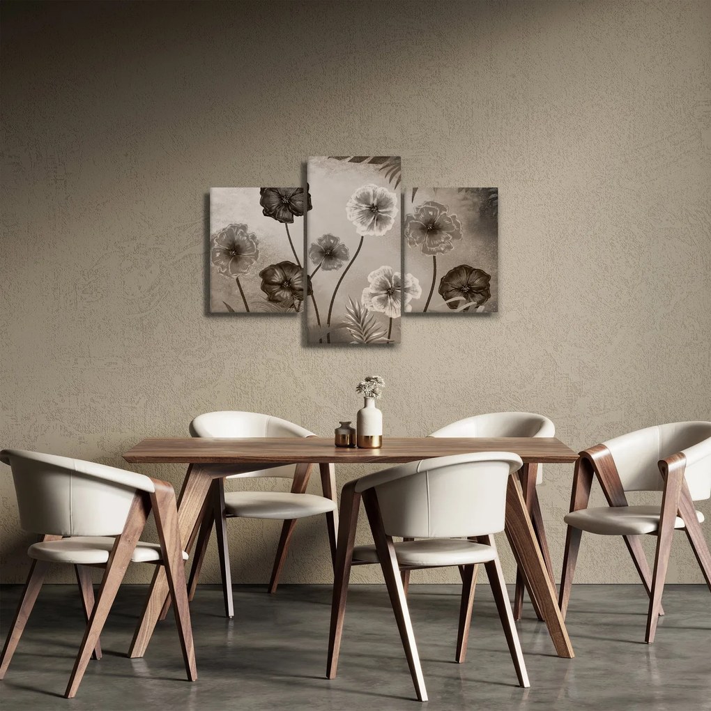 Tablou - Flori desenate (90x60 cm)