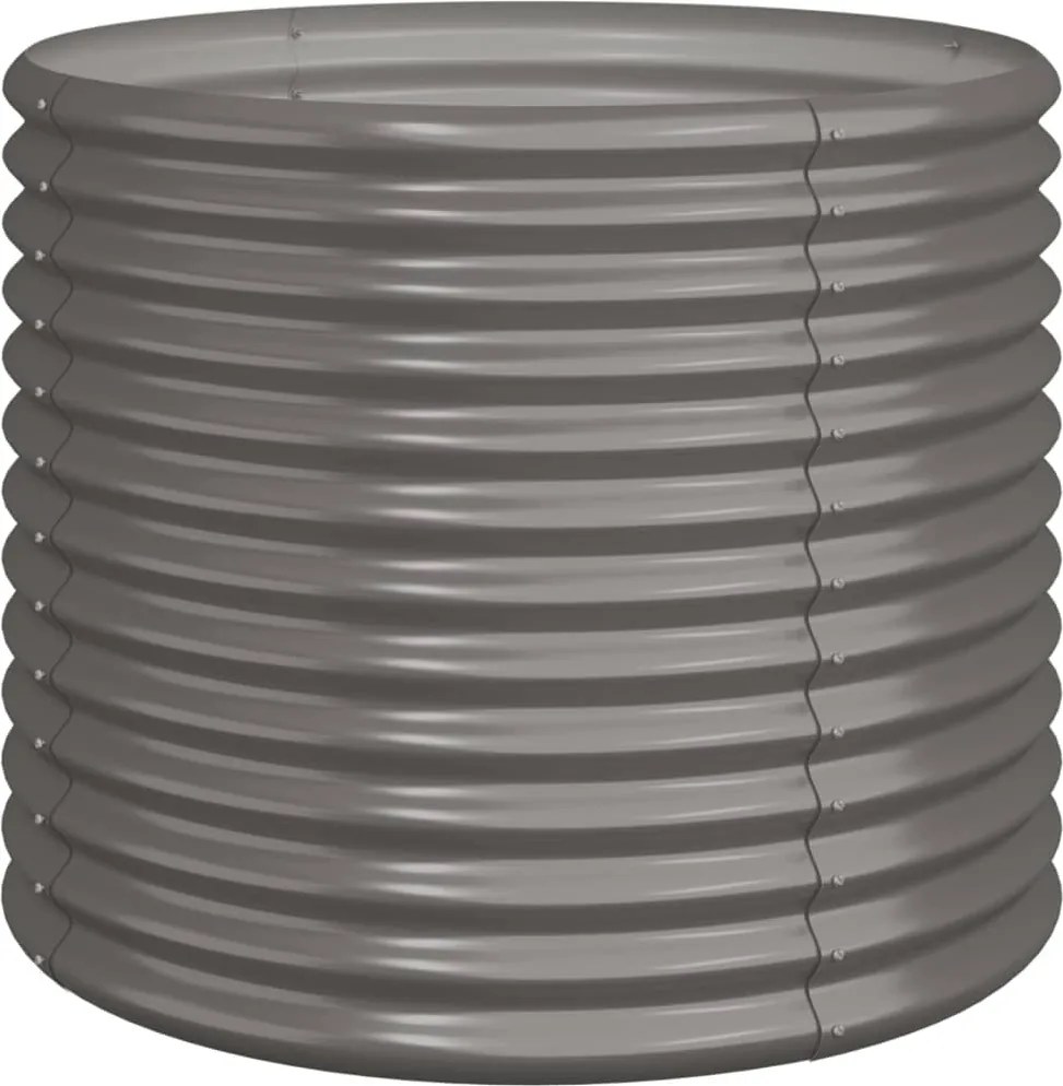 vidaXL Jardinieră grădină gri 80x80x68 cm oțel galvanizat