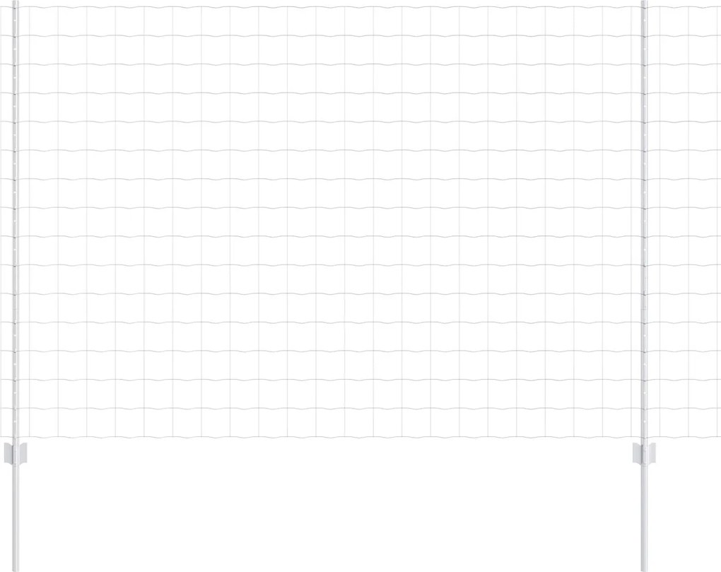 vidaXL Gard cu Stâlp Argintiu 1,5 x 10 m Oțel
