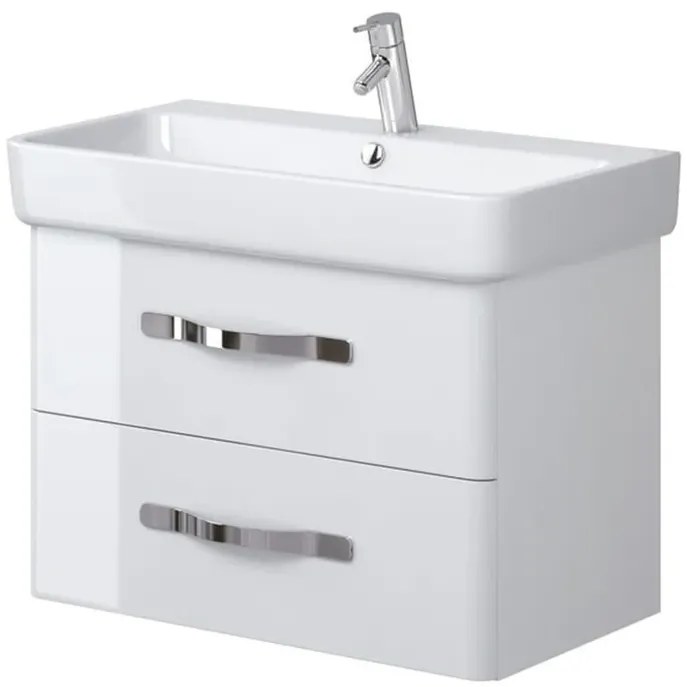 Dulap pentru lavoar incastrat URBAN HARMONY 80 cm alb montat, Cersanit