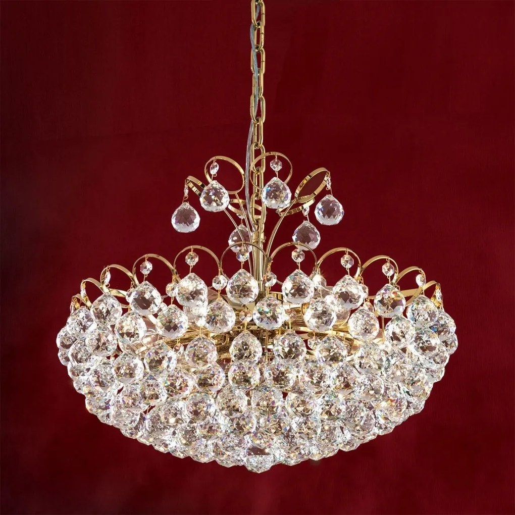 Lustra cristal Asfour, KRISTALL KLASSISCH auriu 55cm