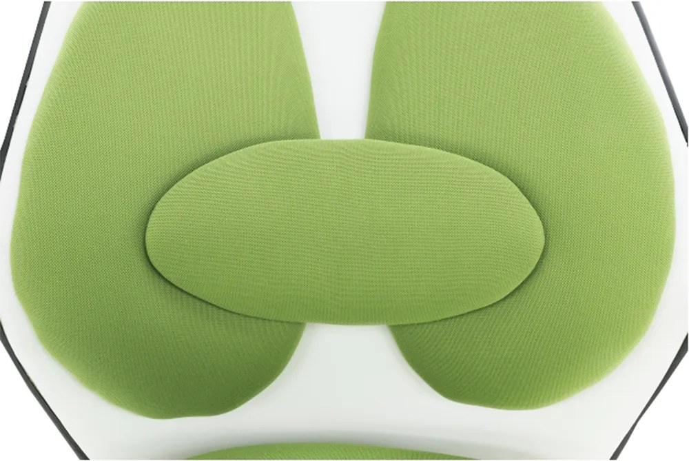 Scaun birou cu tetieră, verde/alb, BENNO UT-C568X NEW