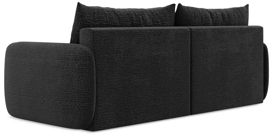 Canapea neagră extensibilă/cu spațiu de depozitare 238 cm Kalena – Makamii