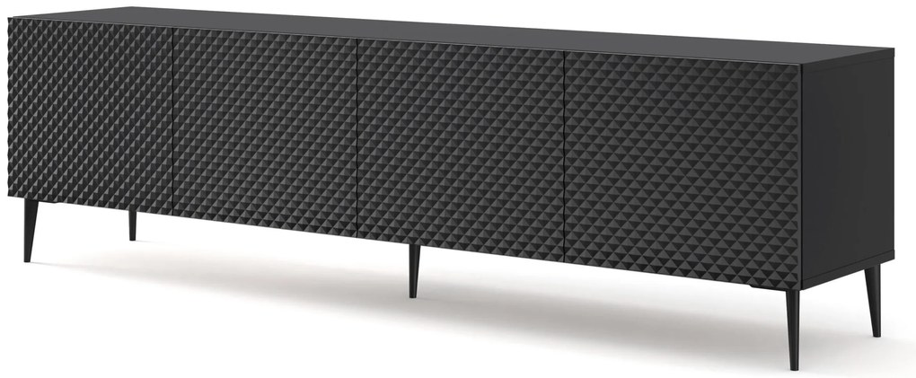 Masă TV C 4D 200 Rowanna (Negru lucios). 1125040