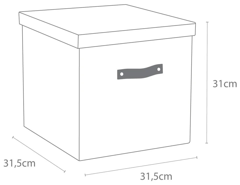 Cutie de depozitare Bigso Box of Sweden Logan, negru-alb