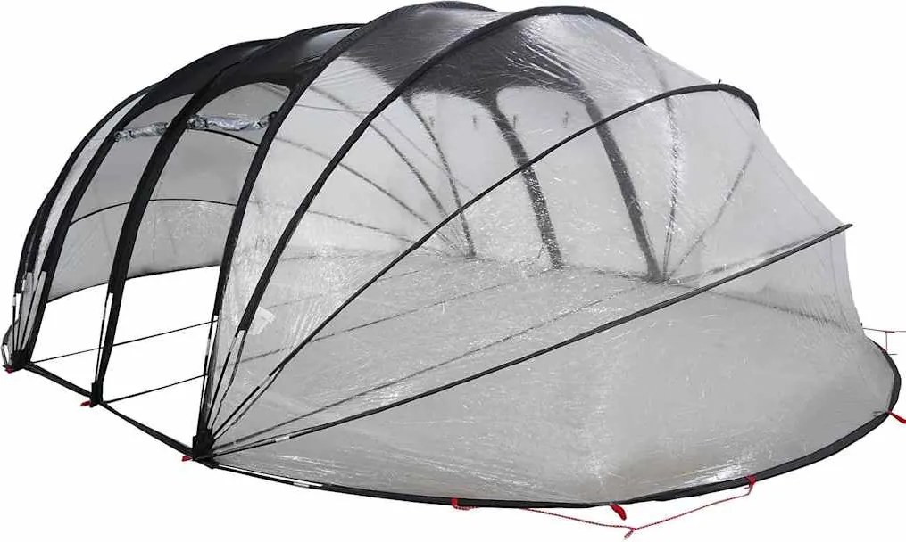 vidaXL Cort pentru piscină Transparent 640 x 432 x 205 cm PVC