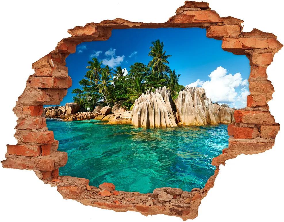 Fototapet 3D gaură în perete Insula tropicala
