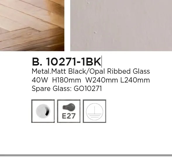 Plafoniera sticla deco stil modern LUMINA 10271-1BK SRT