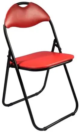 Scaun pliant rosu, 38.5x43x79 cm