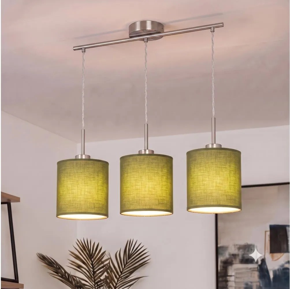 Brilagi - Lustră LED suspendată cu cablu NUBILA 3xE27/60W/230V verde