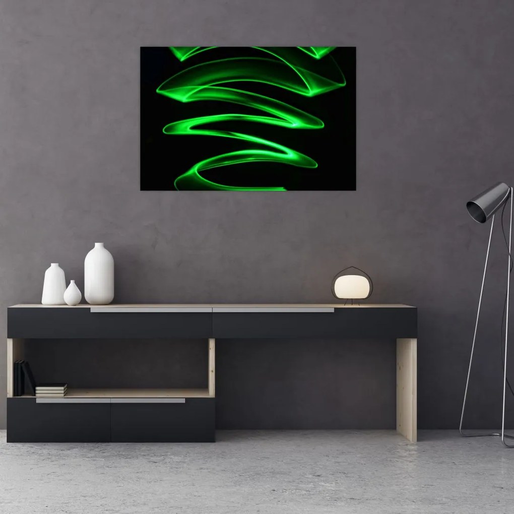 Tablou - valuri neon (90x60 cm)