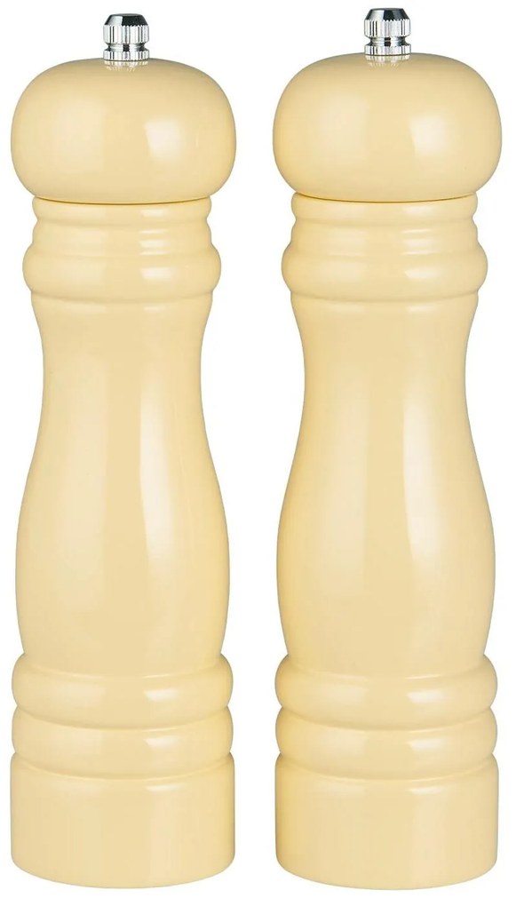 IB Laursen Set de 2 rasnite din lemn galben deschis pentru sare si piper LIGHT YELLOW