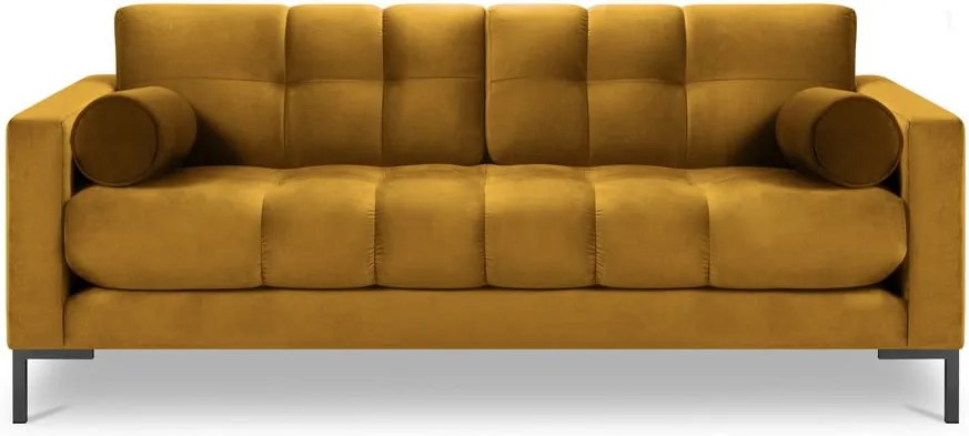 Canapea din catifea Cosmopolitan Design Bali, galben