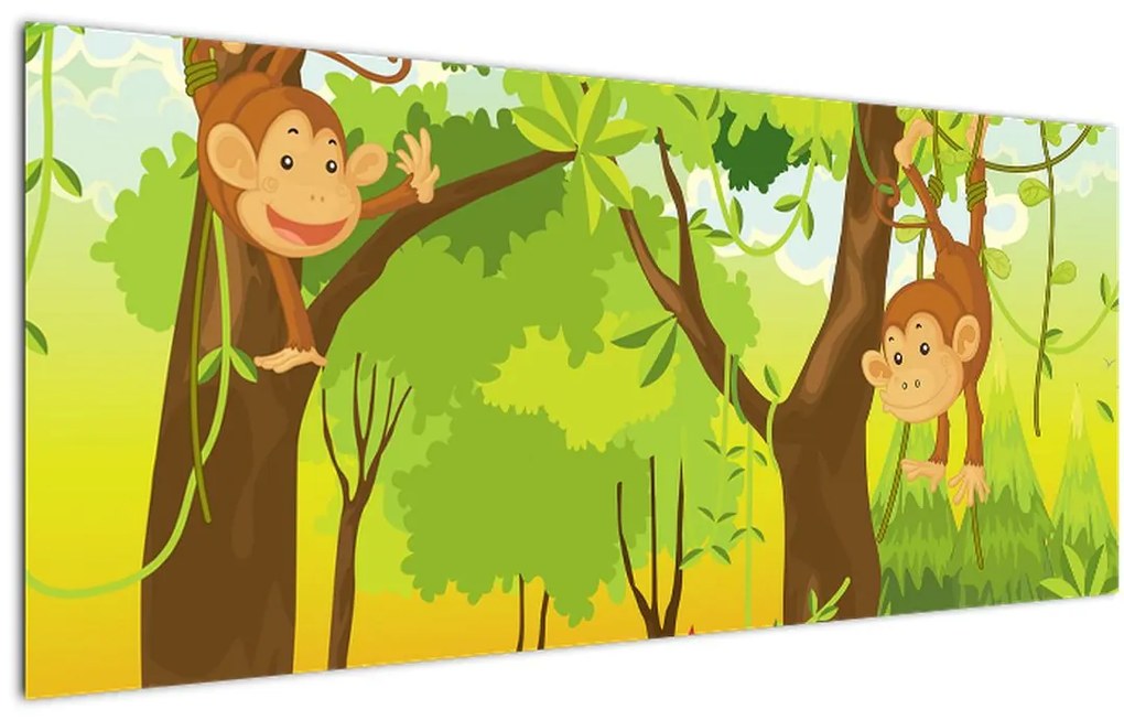 Tablou - Maimuțe (120x50 cm)