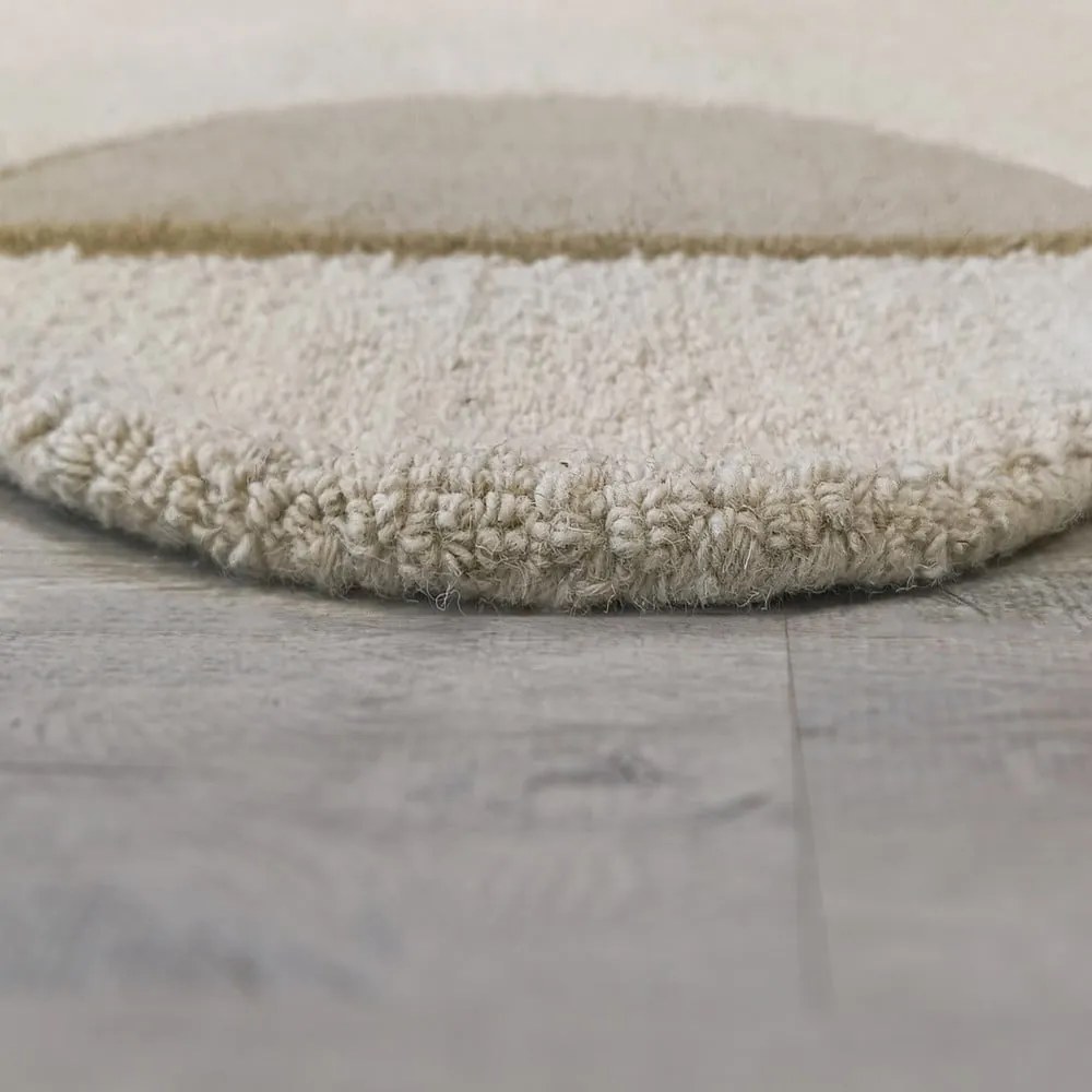 Covor grej țesut manual din lână 120x170 cm Mia Scallop Frame – Flair Rugs