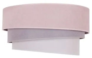 Lustră pe cablu Duolla TRIO 1xE27/15W/230V d. 45 cm roz/gri/alb