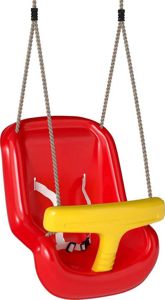 AIYAPLAY Leagăn pentru Copii de Interior și Exterior, Leagăn de Grădină pentru Bebeluși și Copii 9-36 Luni, Coardă Reglabilă și Centură de Siguranță | Aosom Romania