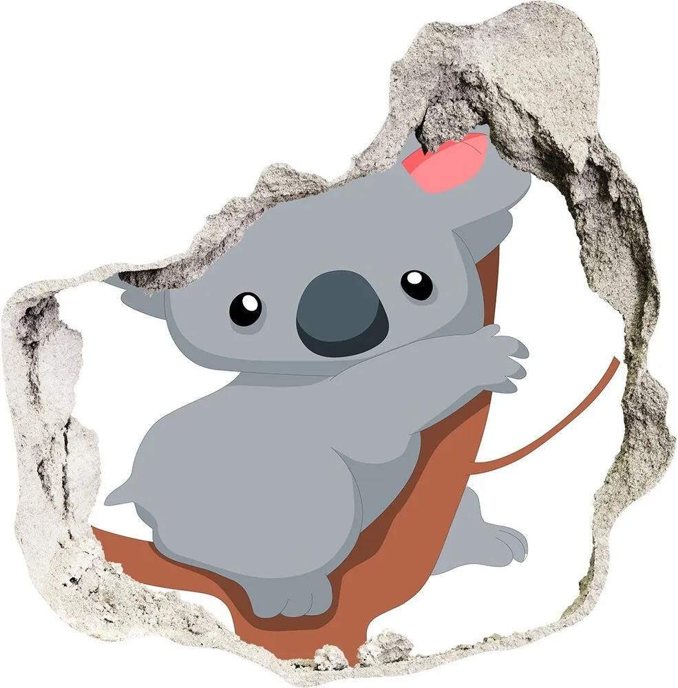Fototapet un zid spart cu priveliște Koala într-un copac