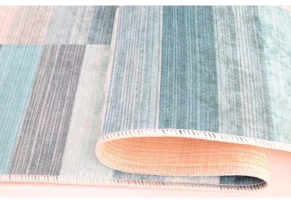 Covor albastru lavabil 50x80 cm Hali – Vitaus