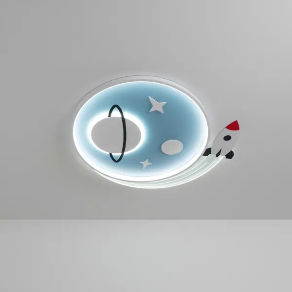 Brilagi Plafonieră LED pentru copii STARSHIP, 64W, 230V, 3000/4500/6000K, albastru